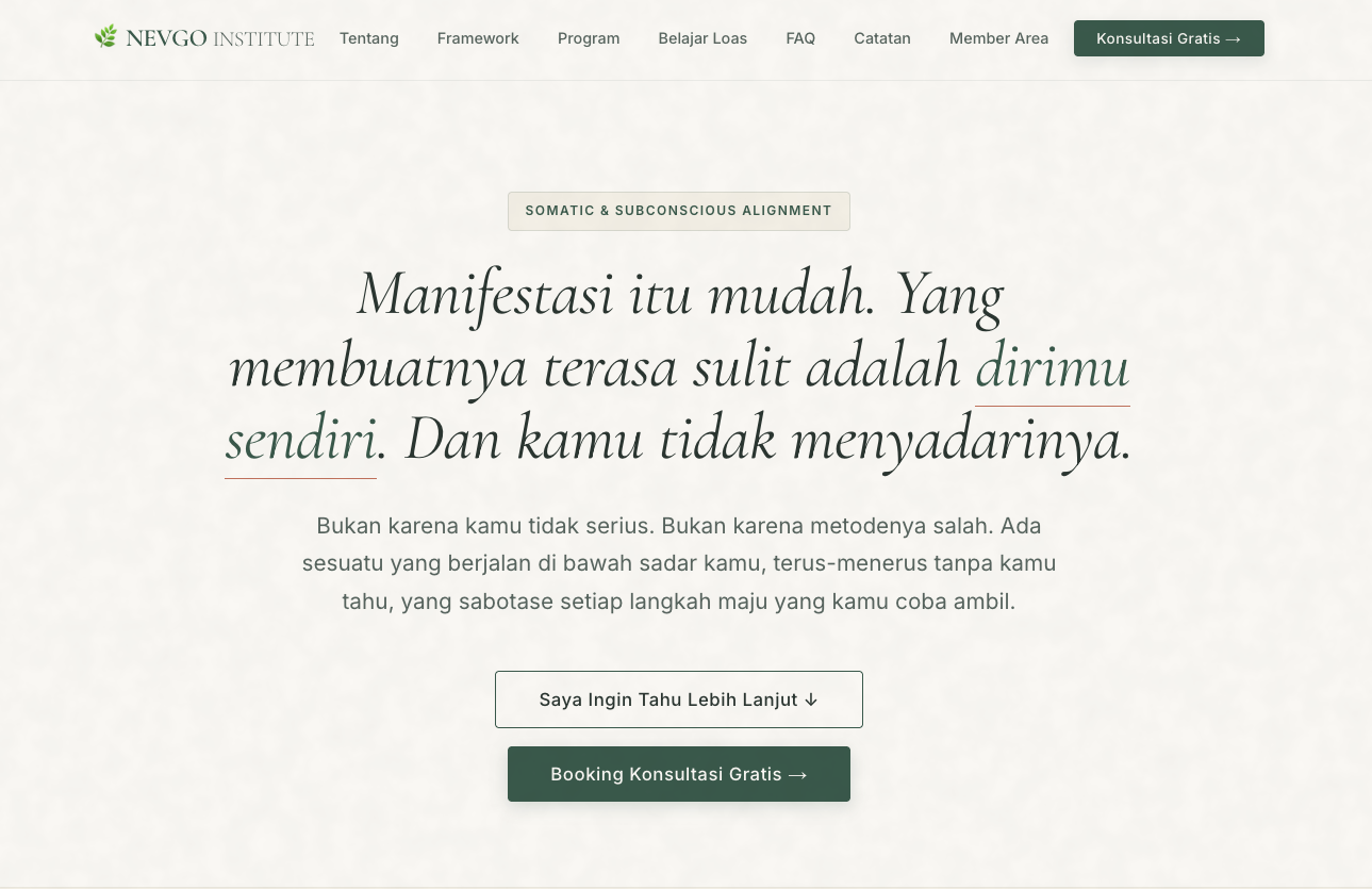 Tangkapan layar Kelas Interaktif Nevgo Institute